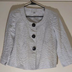 Vintage Crop Black & White Blazer